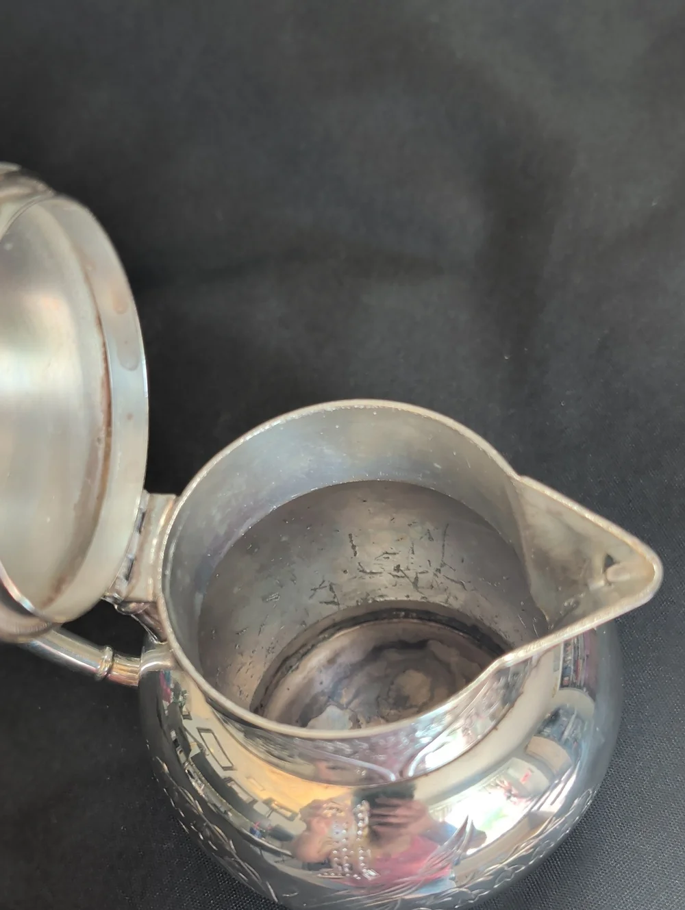 Vintage Silver Plated Creamer Container